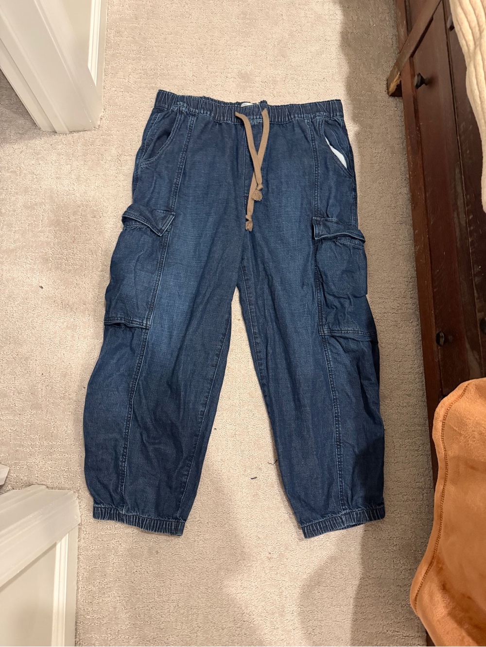 Pilcro Women's Dark Blue Cargo Joggers